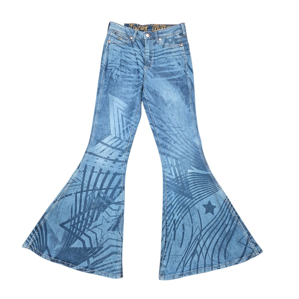 NWOT Wrangler Lainey Wilson Blue Flare Jeans - Picture 3 of 7